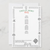 Chicas de Mayo Fiesta Siesta Tequila Bachelorette Kaart (Achterkant)