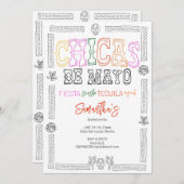 Chicas de Mayo Fiesta Siesta Tequila Bachelorette Kaart (Voorkant / Achterkant)