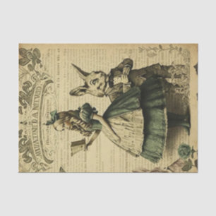 Chich Alice in Wonderland  Paper Decoupage Tissuepapier