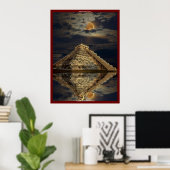 Chichen Itza Ancient Mayan Temple Art Poster (Thuiskantoor)