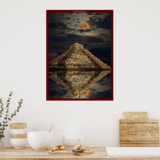 Chichen Itza Ancient Mayan Temple Art Poster (Keuken)