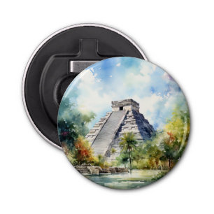 Chichen Itza Button Flesopener