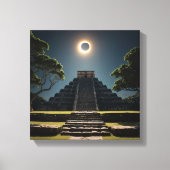 Chichen Itza Eclipse Canvas Afdruk (Voorkant)