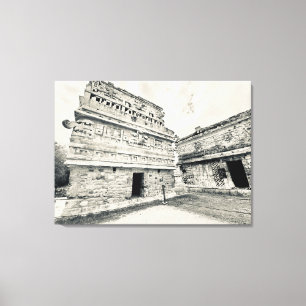 Chichén Itzá: La Iglesia (de kerk) Canvas Afdruk