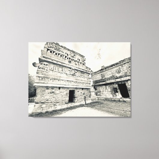 Chichén Itzá: La Iglesia (de kerk) Canvas Afdruk (Voorkant)