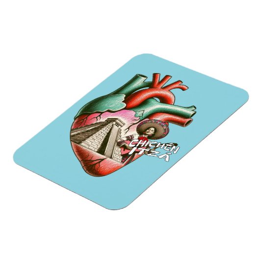 Chichén Itzá Maya Pyramind Mexico Souvenir Magneet (Linkerzijde)