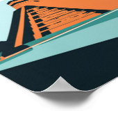 Chichen Itza Mayan Tempel in Mexico Reizen Poster (Hoek)