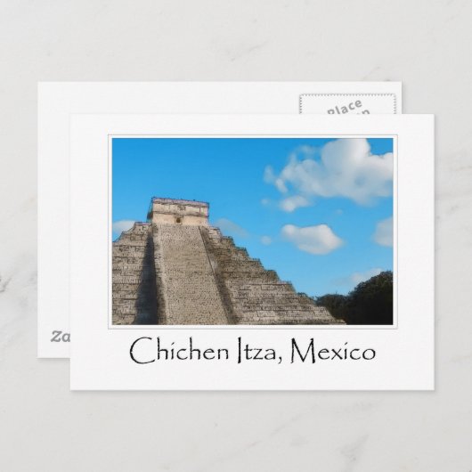 Chichen Itza Mayan Temple in Mexico Briefkaart (Voorkant / Achterkant)