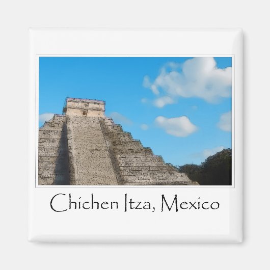 Chichen Itza Mayan Temple in Mexico Magneet (Voorkant)