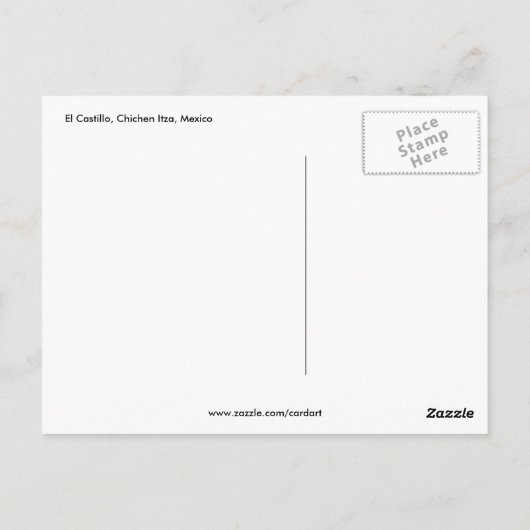 chichen itza mex briefkaart (Achterkant)