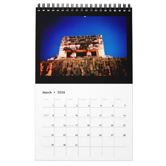 Chichen Itza, Mexico Kalender (Mar 2026)