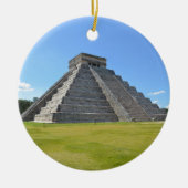 Chichen Itza Mexico Kukulkan Pyramid 7 Wonders Keramisch Ornament (Voorkant)