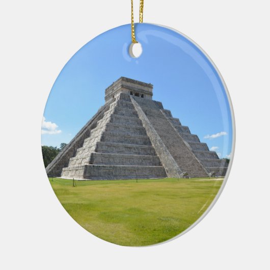 Chichen Itza Mexico Kukulkan Pyramid 7 Wonders Keramisch Ornament (Links)