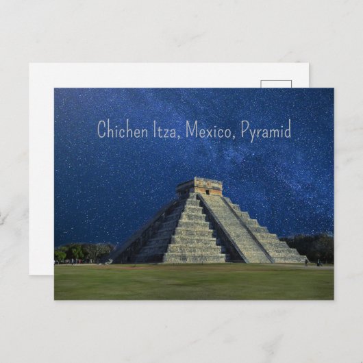 Chichen Itza, Mexico, piramide Briefkaart (Voorkant / Achterkant)