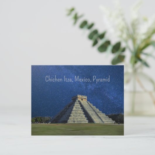 Chichen Itza, Mexico, piramide Briefkaart (Staand voorkant)
