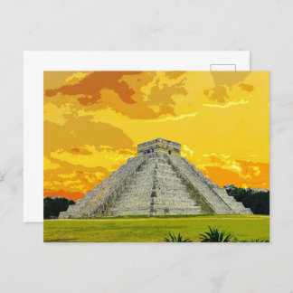 Chichen Itza Mexico Pyramid Ancient Architecture Briefkaart
