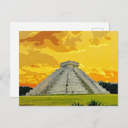 Chichen Itza Mexico Pyramid Ancient Architecture Briefkaart (Voorkant / Achterkant)