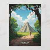  Chichen Itza Mexico Reizen Briefkaart (Voorkant)