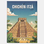 Chichen Itza Mexico Reizen Magneet (Voorkant)