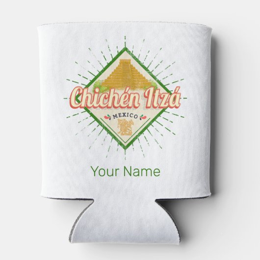 Chichen Itza Mexico Retro Mayan Yucatan Blikjeskoeler (Achterkant)