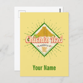 Chichen Itza Mexico Retro Mayan  Yucatan Briefkaart