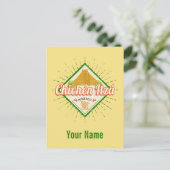 Chichen Itza Mexico Retro Mayan  Yucatan Briefkaart (Staand voorkant)