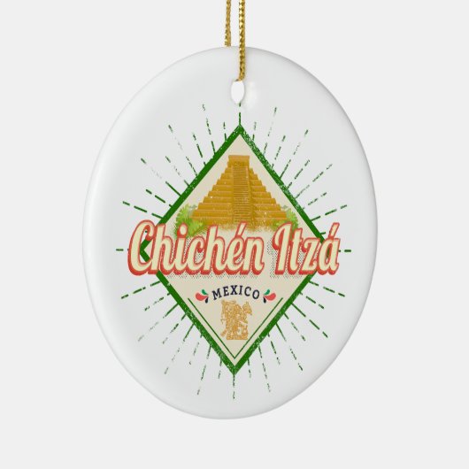 Chichen Itza Mexico Retro Mayan  Yucatan Keramisch Ornament (Rechts)