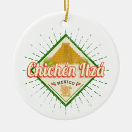 Chichen Itza Mexico Retro Mayan  Yucatan Keramisch Ornament