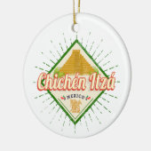 Chichen Itza Mexico Retro Mayan  Yucatan Keramisch Ornament (Links)