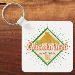 Chichen Itza Mexico Retro Mayan  Yucatan Sleutelhanger