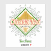 Chichen Itza Mexico Retro Mayan  Yucatan Sticker (Vel)