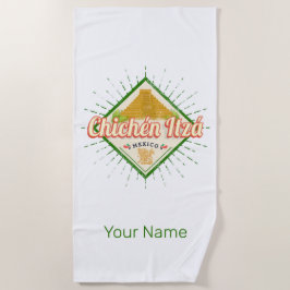 Chichen Itza Mexico Retro Mayan  Yucatan Strandlaken