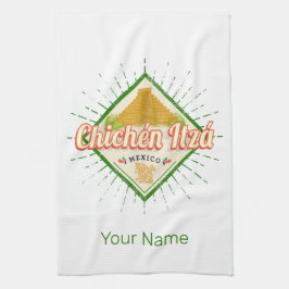 Chichen Itza Mexico Retro Mayan  Yucatan Theedoek