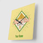 Chichen Itza Mexico Retro Mayan Yucatan Vierkante Klok (Hoek)