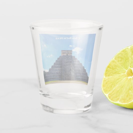 Chichén Itzá Mexico Souvenir Shot Glas (Achterkant)