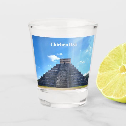 Chichén Itzá Mexico Souvenir Shot Glas (Voorkant)