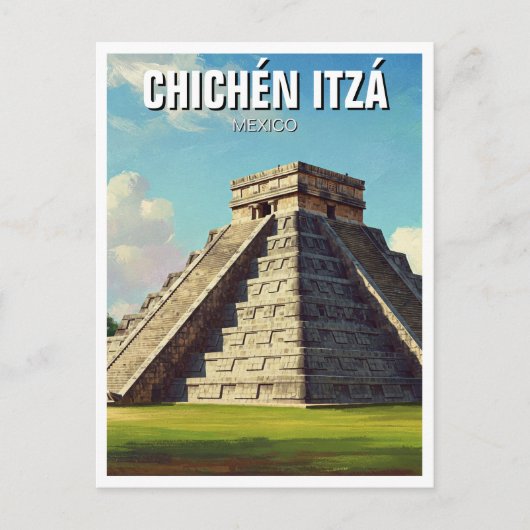 Chichen Itza Mexico Travel Beach Briefkaart (Voorkant)