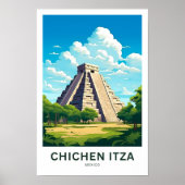 Chichen Itza Mexico Travel Print (Voorkant)