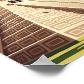 Chichen Itza Mexico vintage reisillustratie Poster (Hoek)