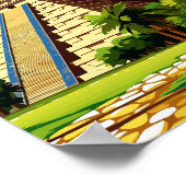 Chichen Itza Mexico vintage reisillustratie Poster (Hoek)