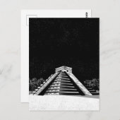 Chichen Itza piramide en nacht Briefkaart (Voorkant / Achterkant)