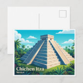 Chichen Itza Piste Mexico Briefkaart (Voorkant / Achterkant)