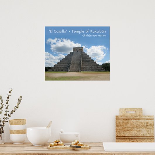 Chichén Itzá Pyramid Poster (Keuken)