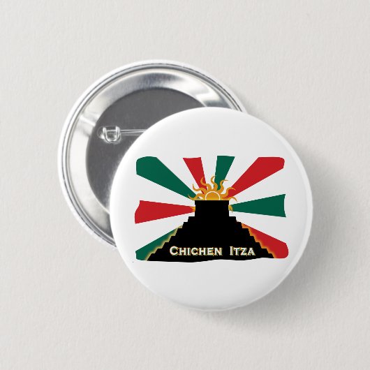 Chichen Itza Ronde Button 5,7 Cm (Voorkant /achterkant)