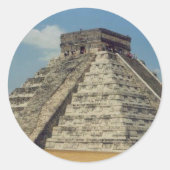Chichen Itza Ronde Sticker (Voorkant)