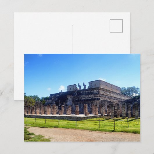Chichen Itza. Tempelkrijgers Briefkaart (Voorkant / Achterkant)