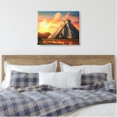 Chichen Itza, uitgerekt canvas print (Insitu (Slaapkamer))