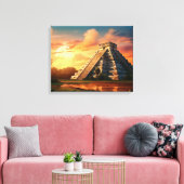 Chichen Itza, uitgerekt canvas print (Insitu (Woonkamer))