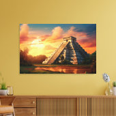 Chichen Itza, uitgerekt canvas print (Insitu (Woonkamer))