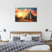 Chichen Itza, uitgerekt canvas print (Insitu (Slaapkamer))
